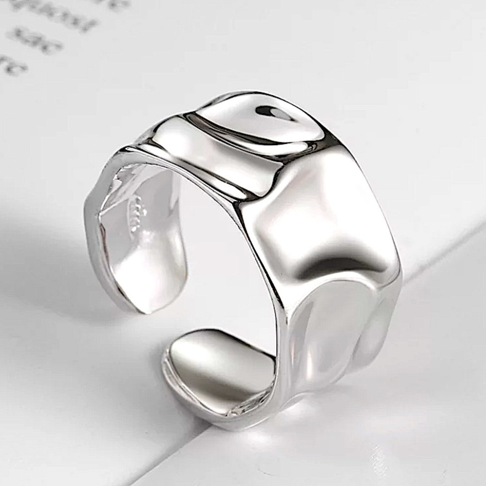 Irregular Sterling Silver Cuff Ring